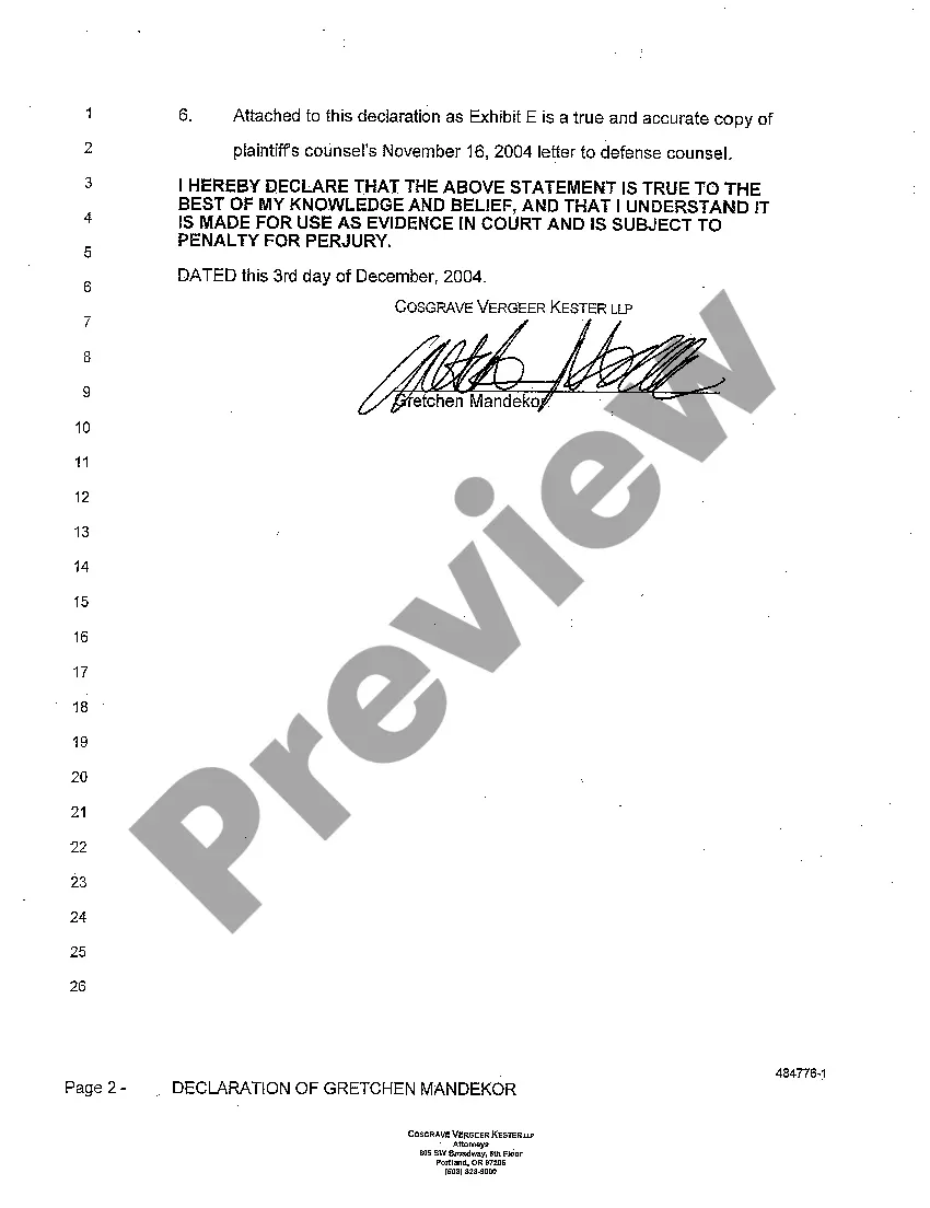 Get A06 Declaration of Defendant's Attorney to Compel Psychiatric Evaluation of Defendant Preview A06 Declaration of Defendant's Attorney to Compel Psychiatric Evaluation of Defendant
