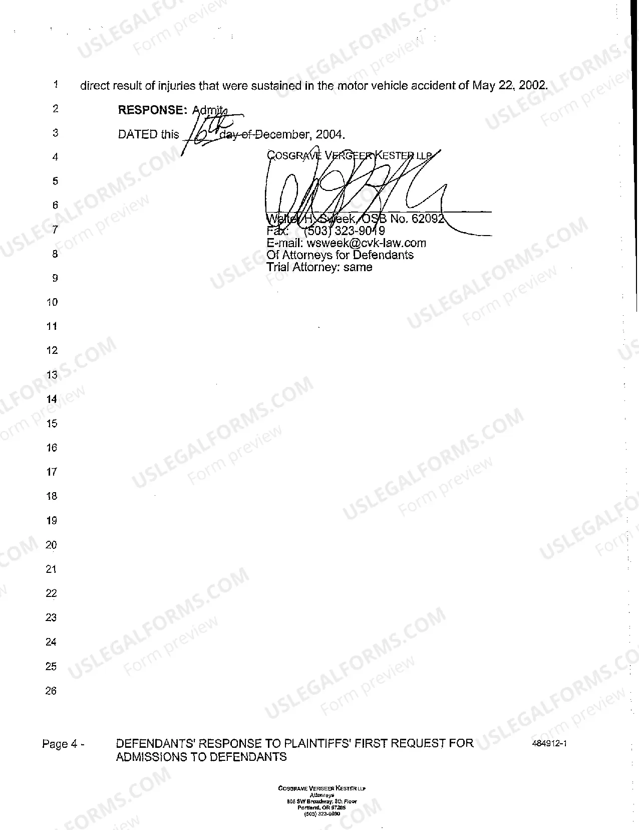 Preview A03 Defendants' Response to Plaintiffs' First Request for Admissions to Defendants