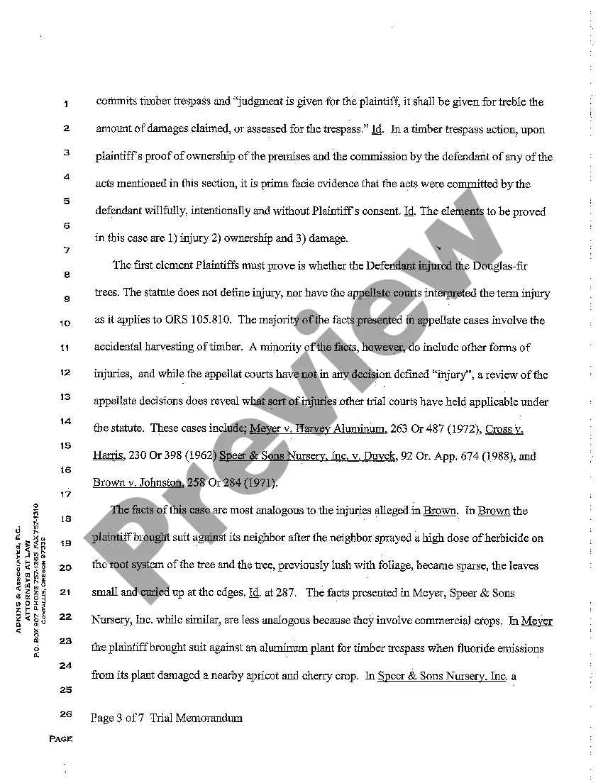 Get A15 Trial Memorandum Preview A15 Trial Memorandum