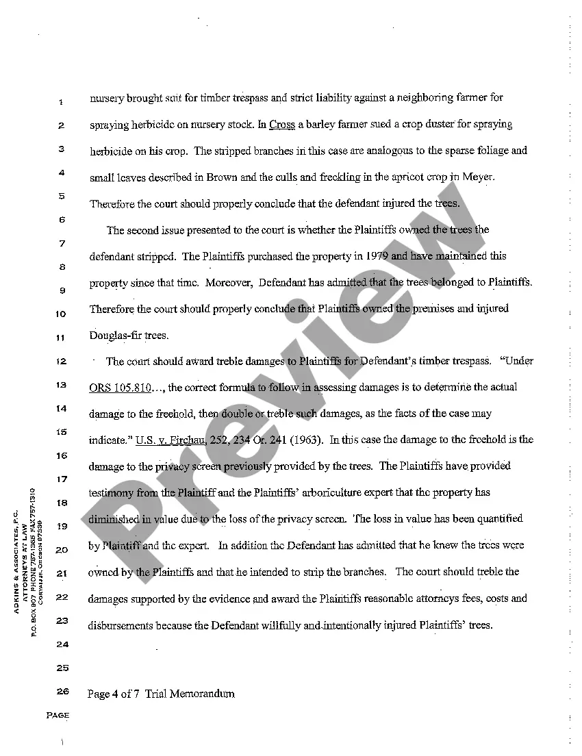 Get A15 Trial Memorandum Preview A15 Trial Memorandum