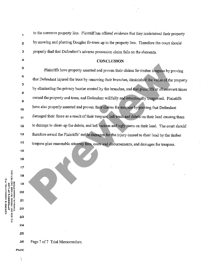 Get A15 Trial Memorandum Preview A15 Trial Memorandum
