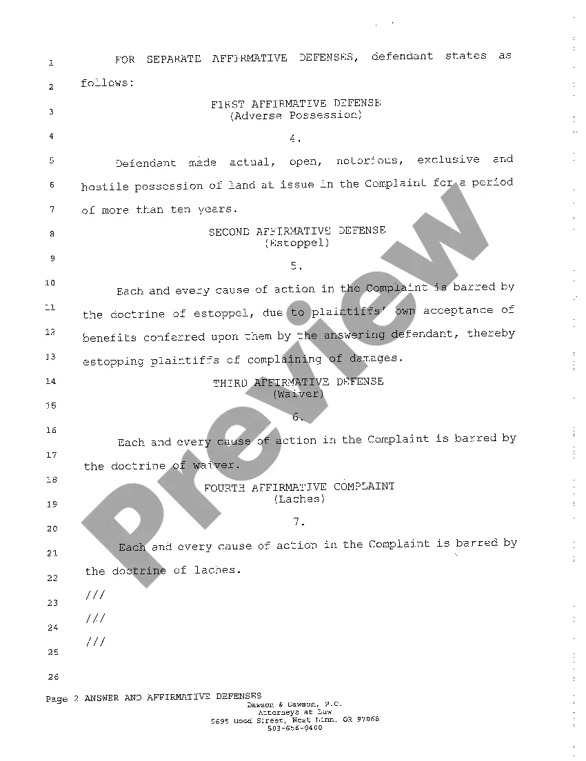 Preview A08 Answer and Affirmative Defenses