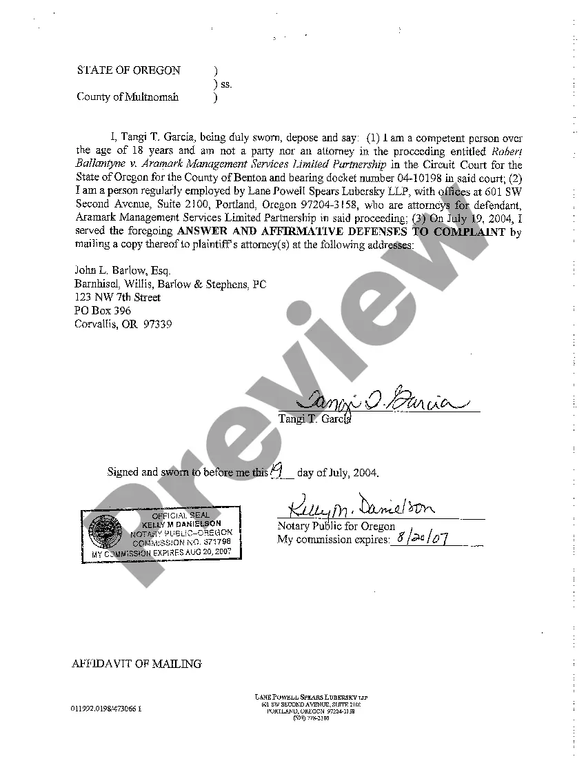 Get A05 Answer and Affirmative Defense to Complaint Preview A05 Answer and Affirmative Defense to Complaint