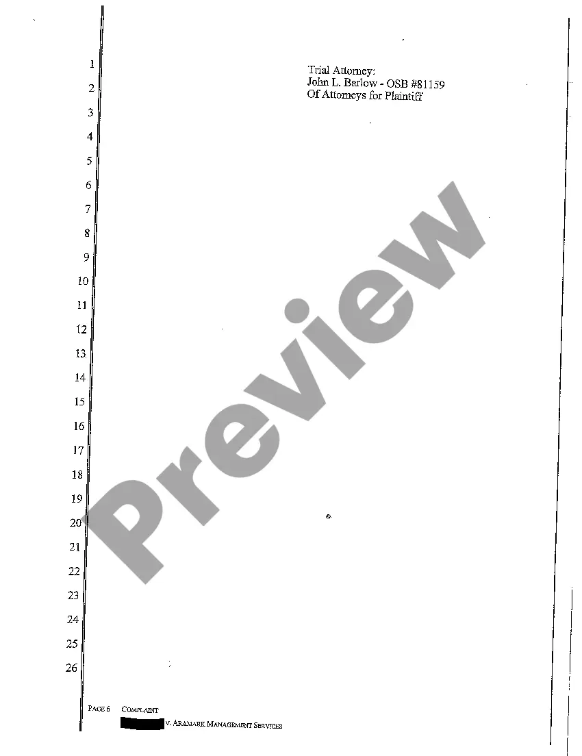 Preview A01 Complaint for Wages and Breach of Employment Contract Contract