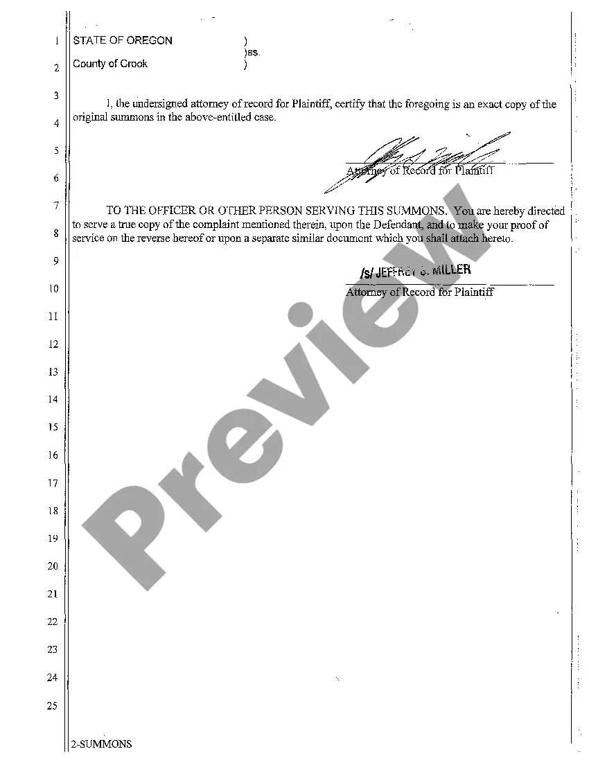 Preview A02 Summons of Defendant