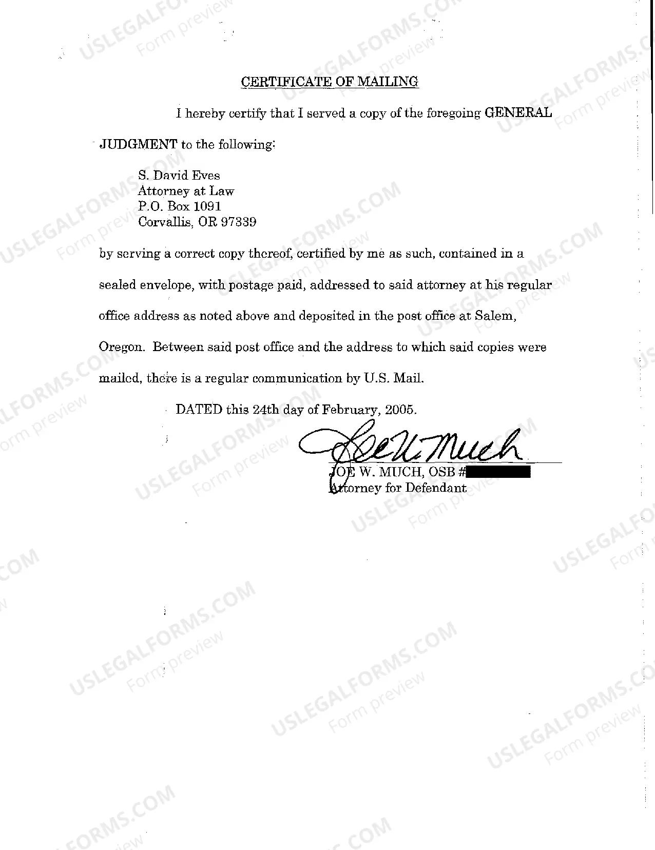 Preview A08 General Judgment of Dismissal Due to Settlement