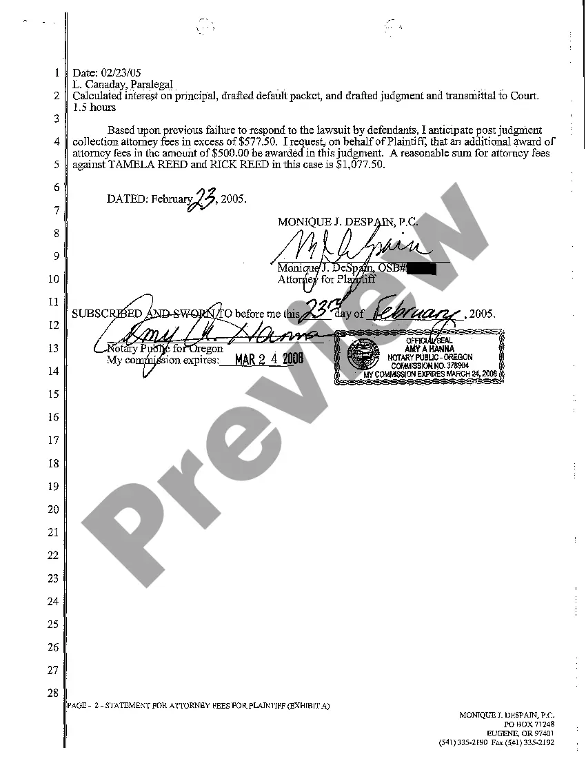 Get A05 Non-Military, Default and Amount Due Affidavit and Costs Bill Preview A05 Non-Military, Default and Amount Due Affidavit and Costs Bill