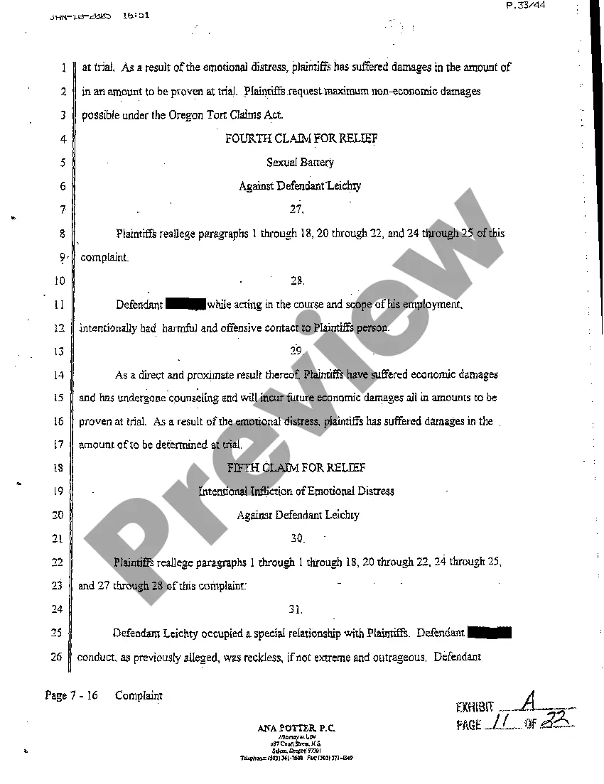 Get A01 Complaint for Sexual Harassment of Minor Preview A01 Complaint for Sexual Harassment of Minor