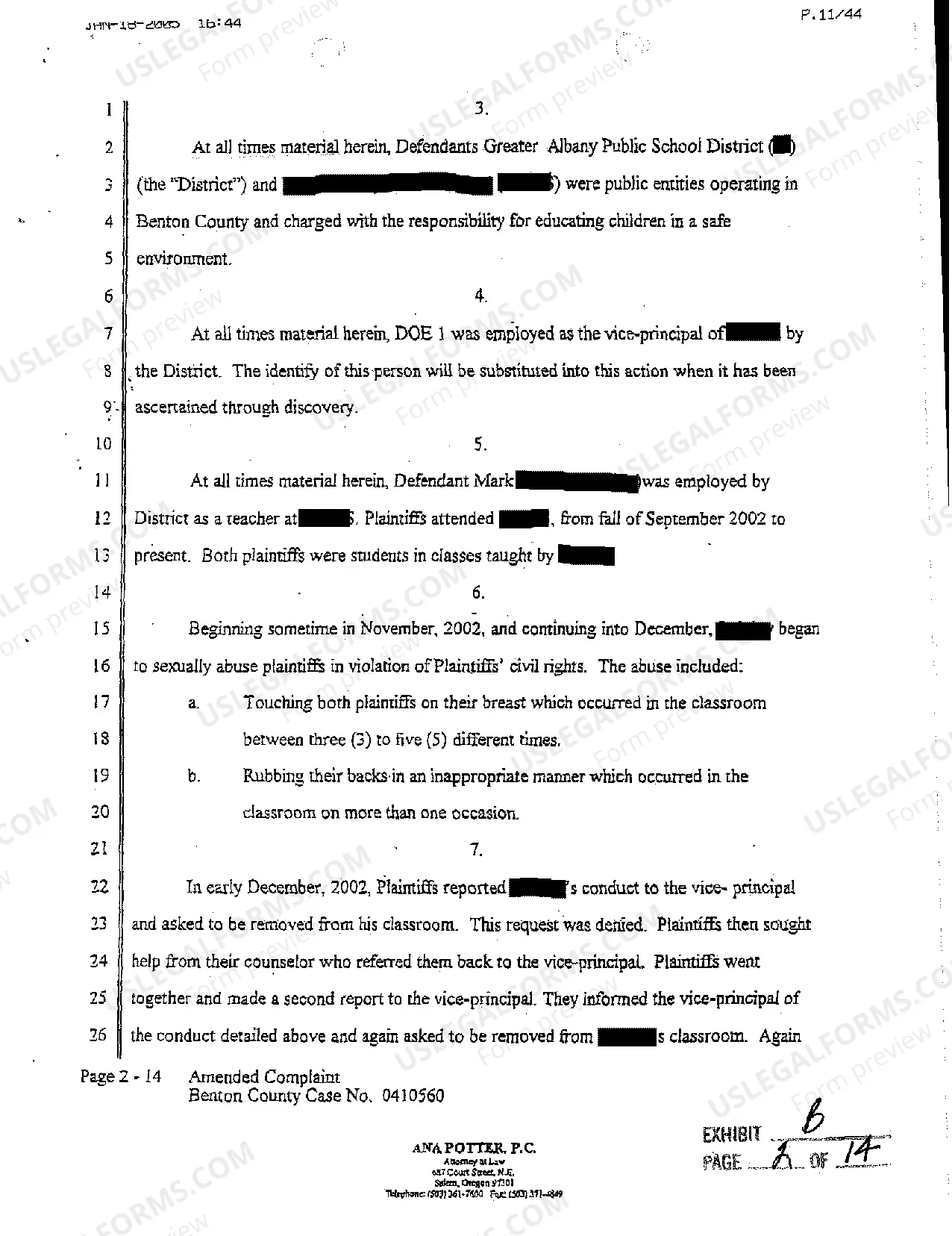 Preview A04 Amended Complaint for Civil Rights Violation