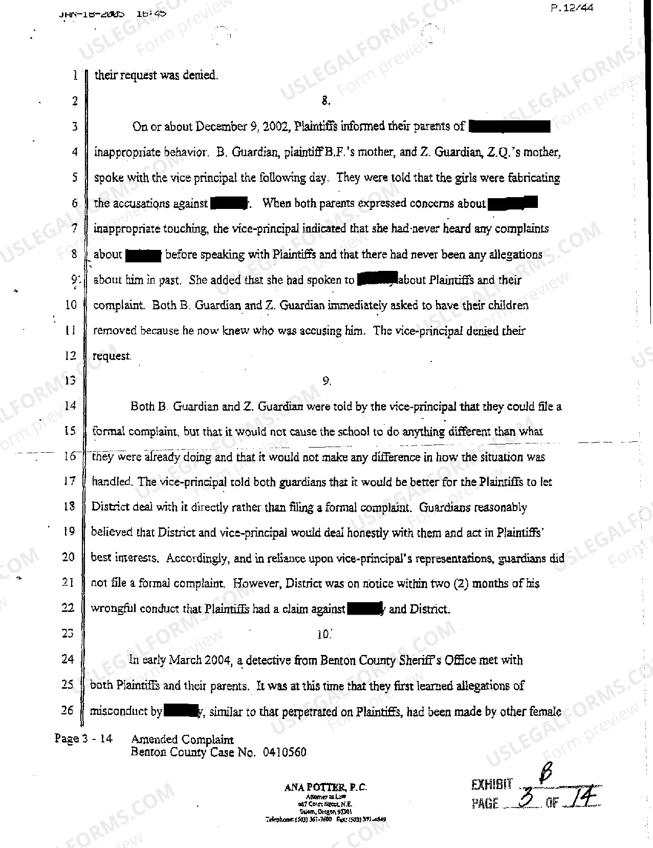 Preview A04 Amended Complaint for Civil Rights Violation