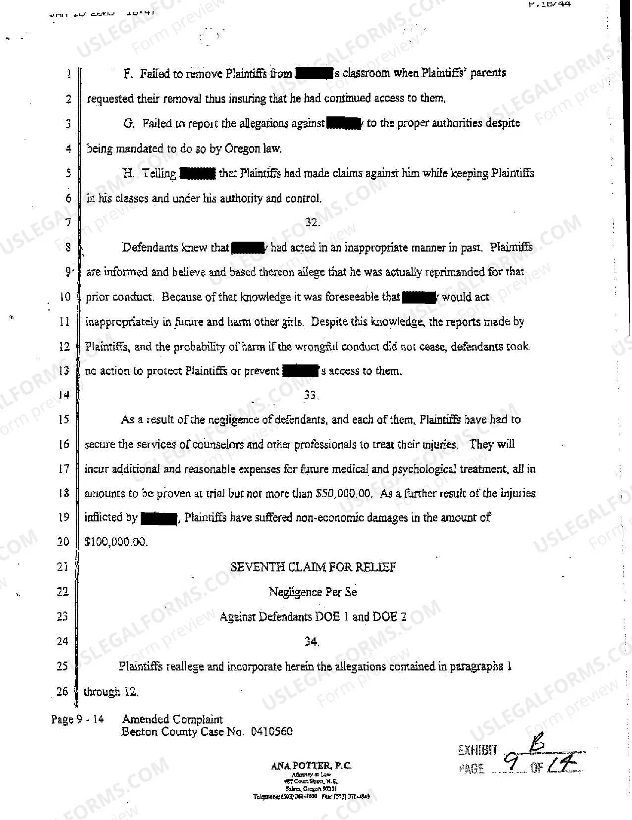 Preview A04 Amended Complaint for Civil Rights Violation