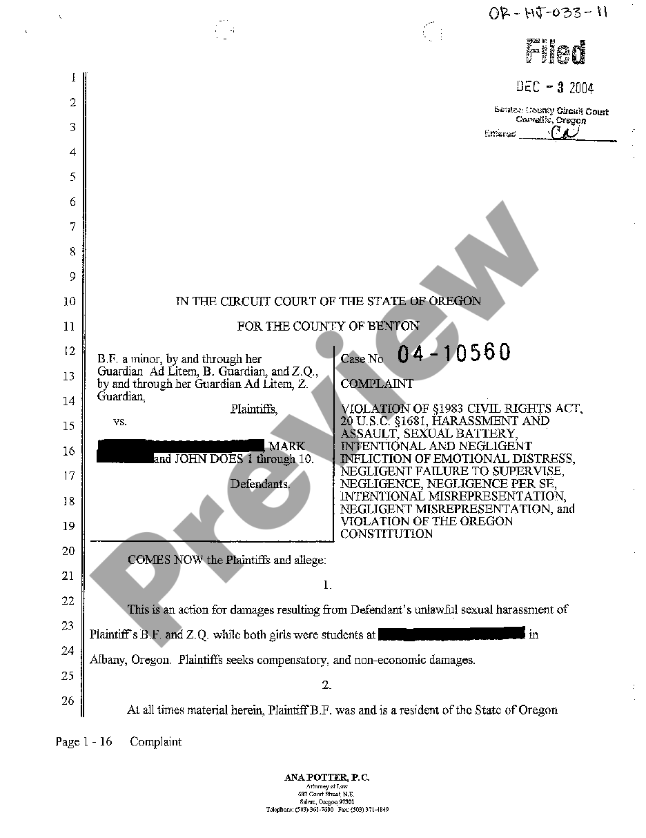 oregon-violation-of-civil-rights-act-us-legal-forms