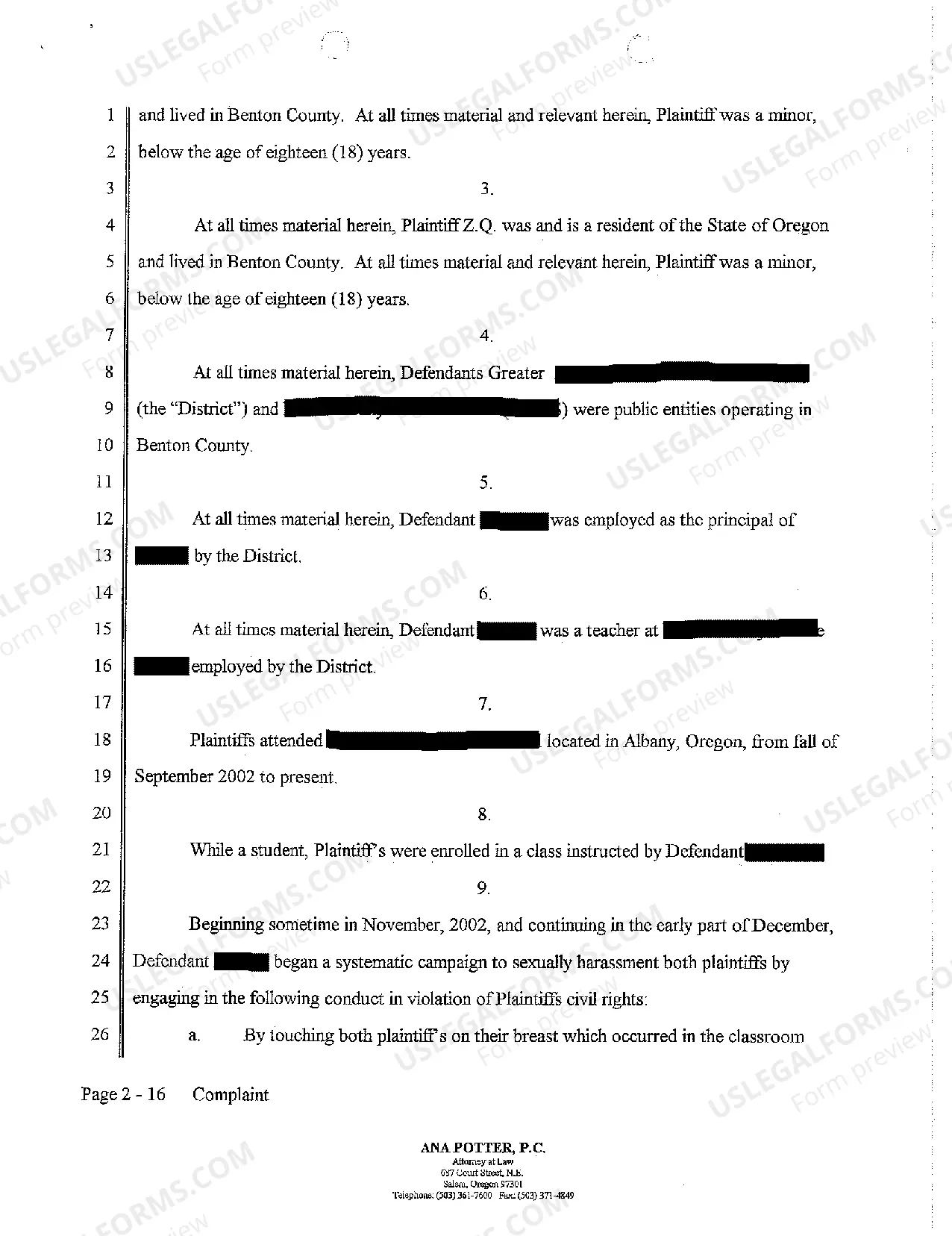 Preview A08 Violation of Civil Rights Act