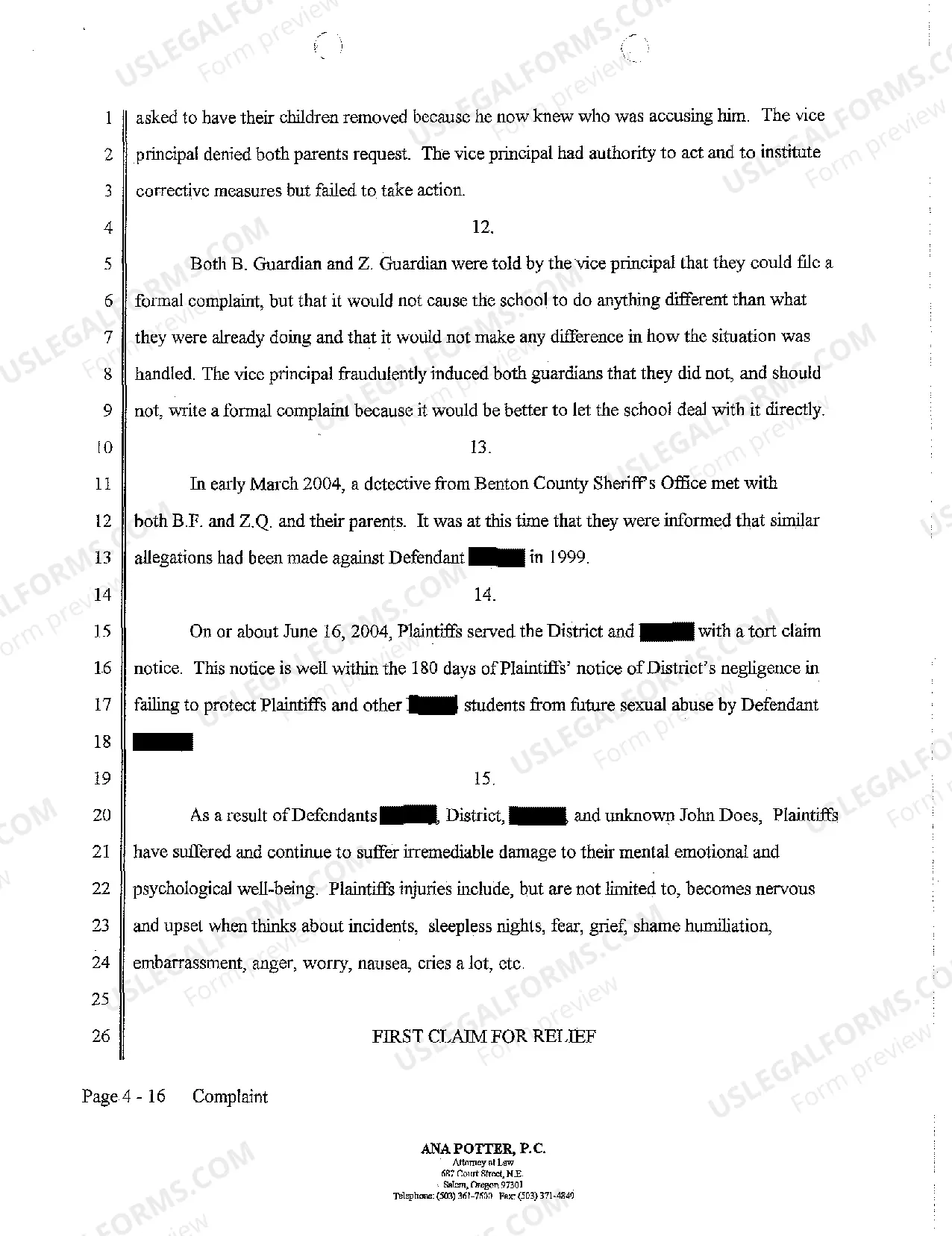 Preview A08 Violation of Civil Rights Act