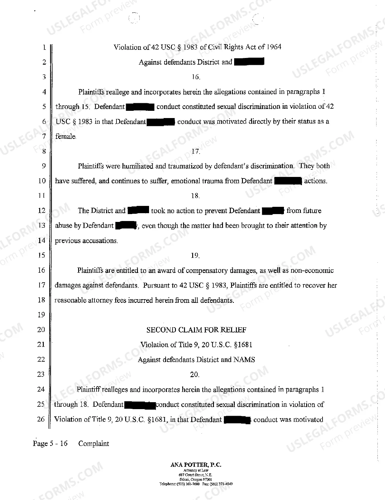 Preview A08 Violation of Civil Rights Act