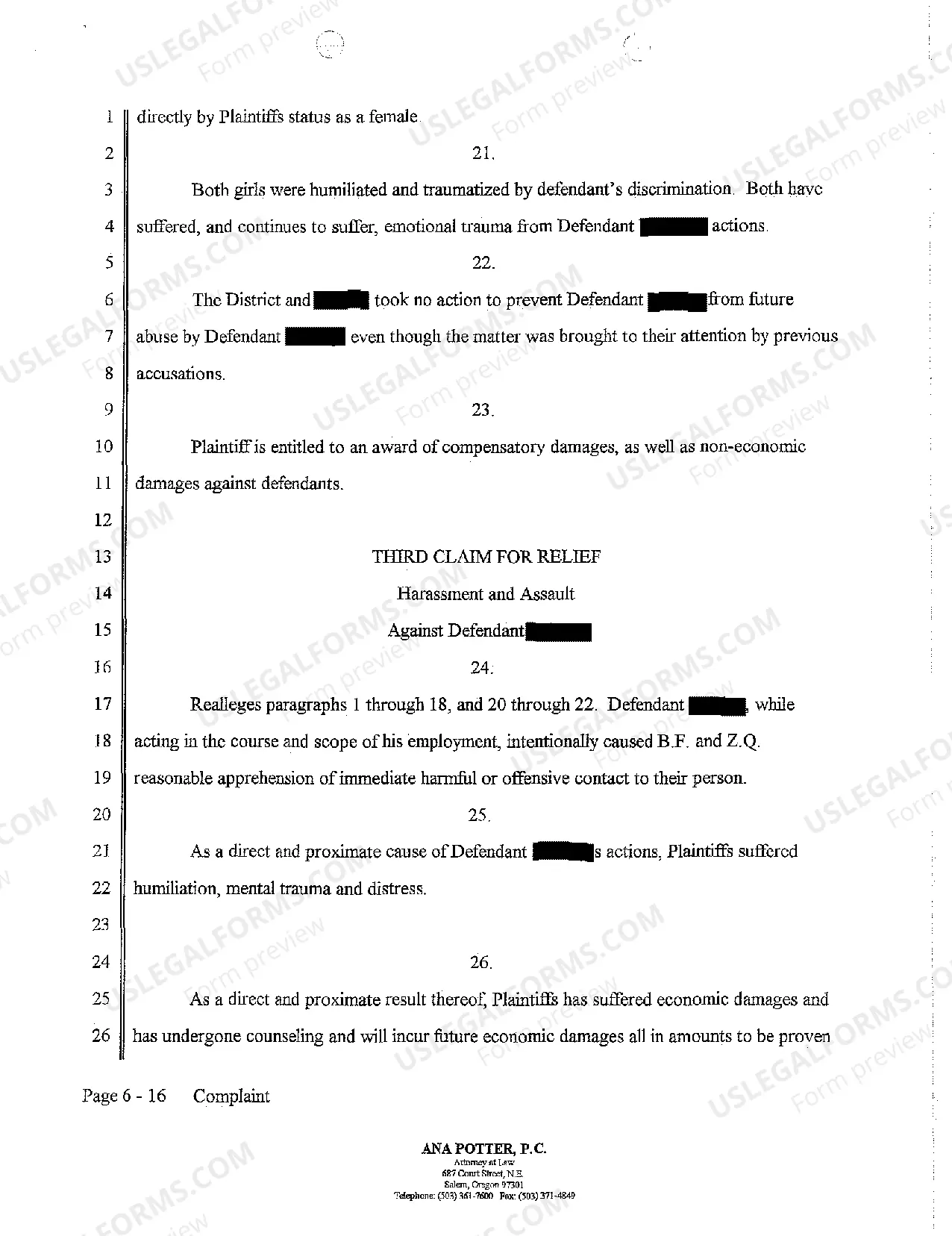 Preview A08 Violation of Civil Rights Act