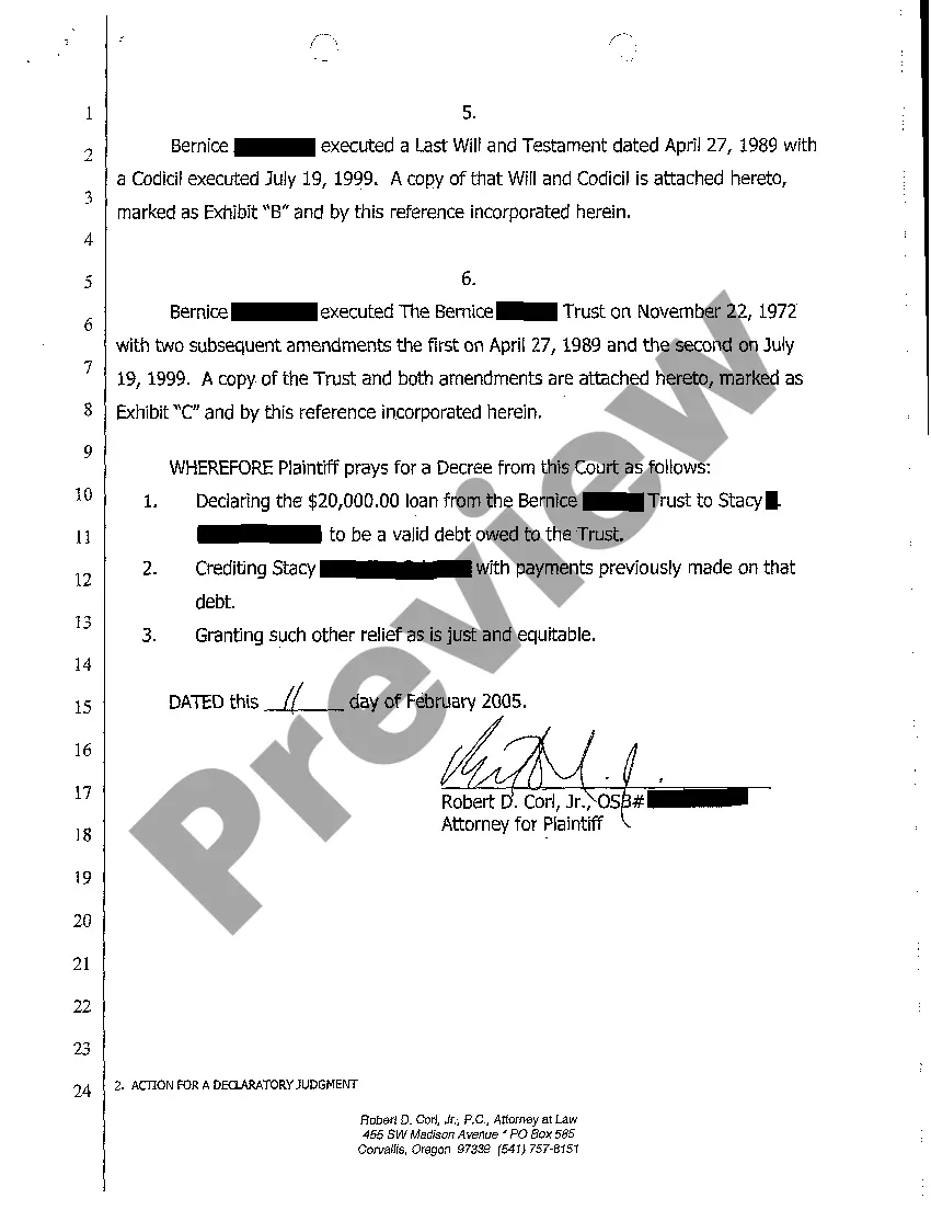 Get Action for Declaratory Judgment Preview Action for Declaratory Judgment