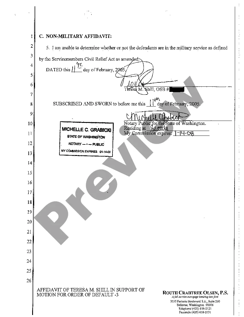 Get A22 Affidavit of Defendant's Attorney in Support of Motion for Order of Default Preview A22 Affidavit of Defendant's Attorney in Support of Motion for Order of Default
