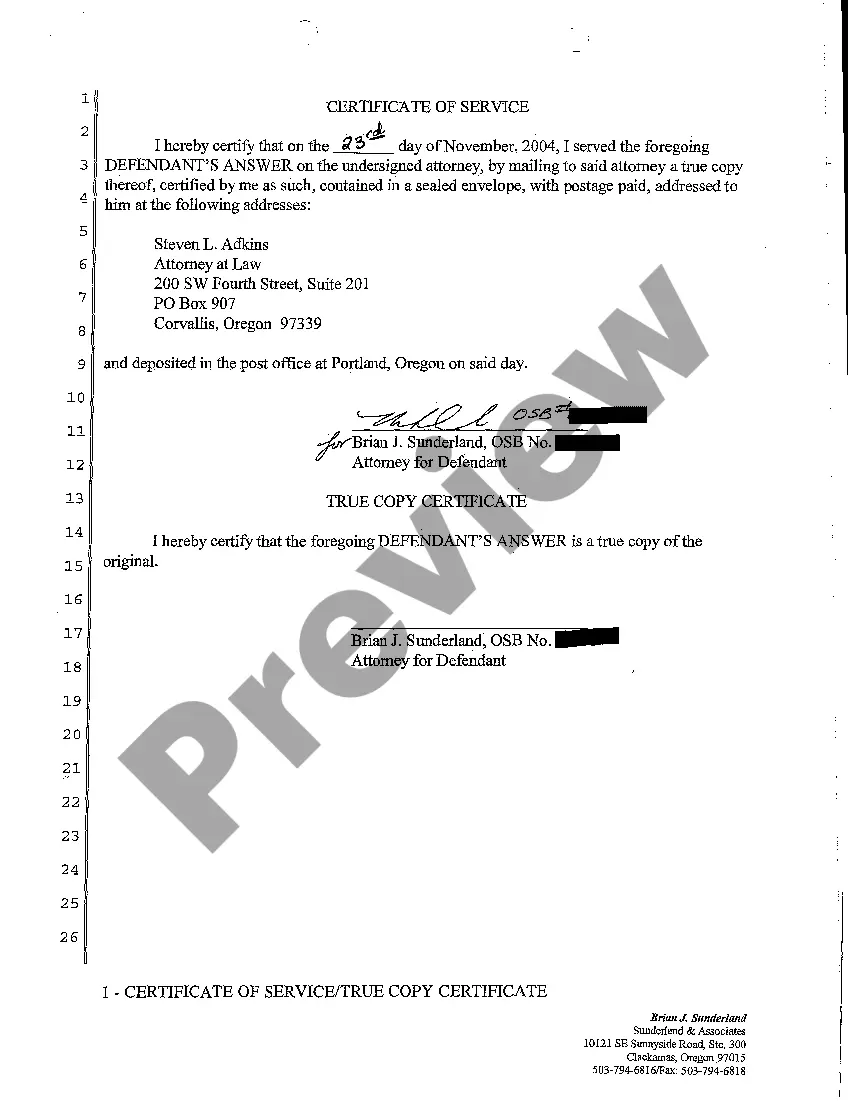 Preview A02 Defendant's Answer