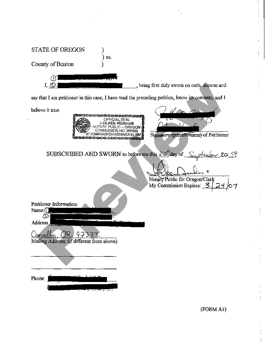 Preview A01 Petition for Change of Name of Entire Family