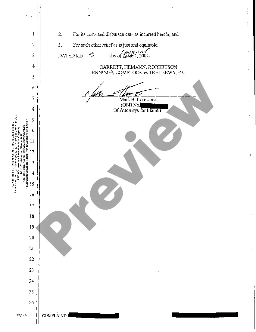 Get Complaint for Insurance Subrogation When Defendant's Wrecked Motor Vehicle Preview Complaint for Insurance Subrogation When Defendant's Wrecked Motor Vehicle