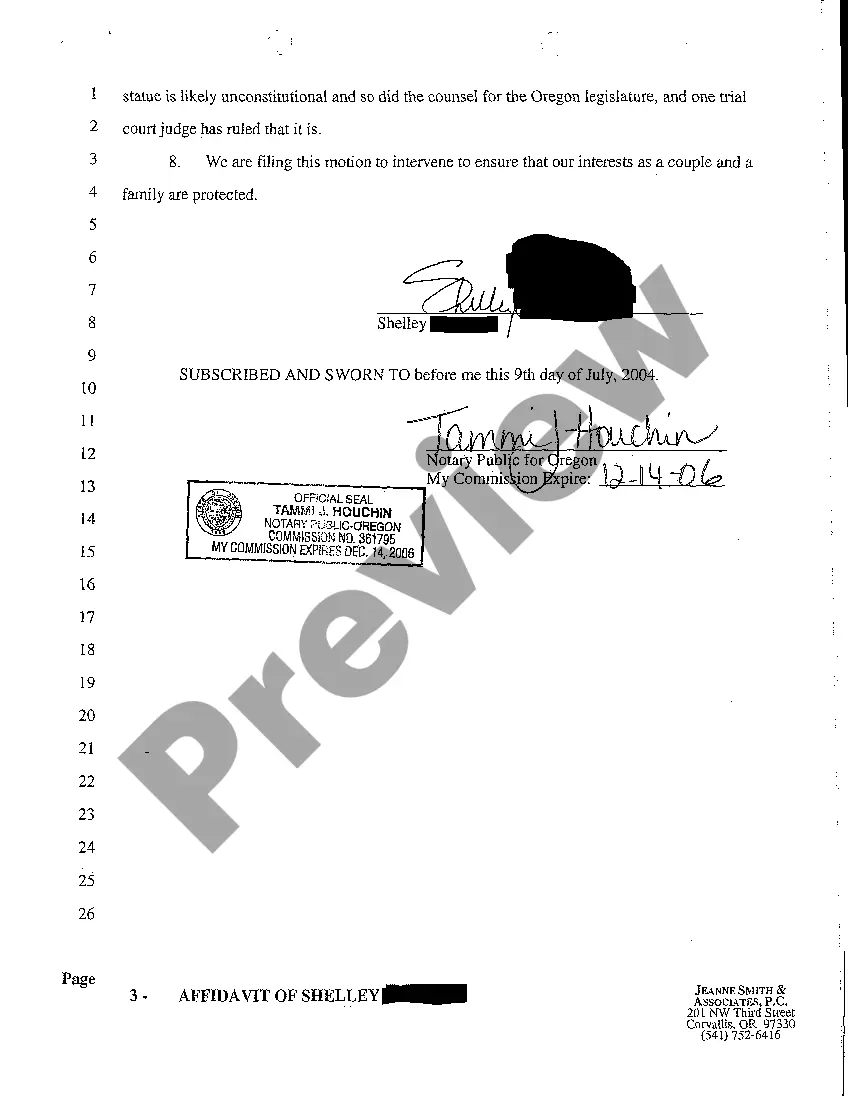 Get A14 Affidavit of Homosexual Female in Support of Oregon Issuing Marriage Licenses Preview A14 Affidavit of Homosexual Female in Support of Oregon Issuing Marriage Licenses