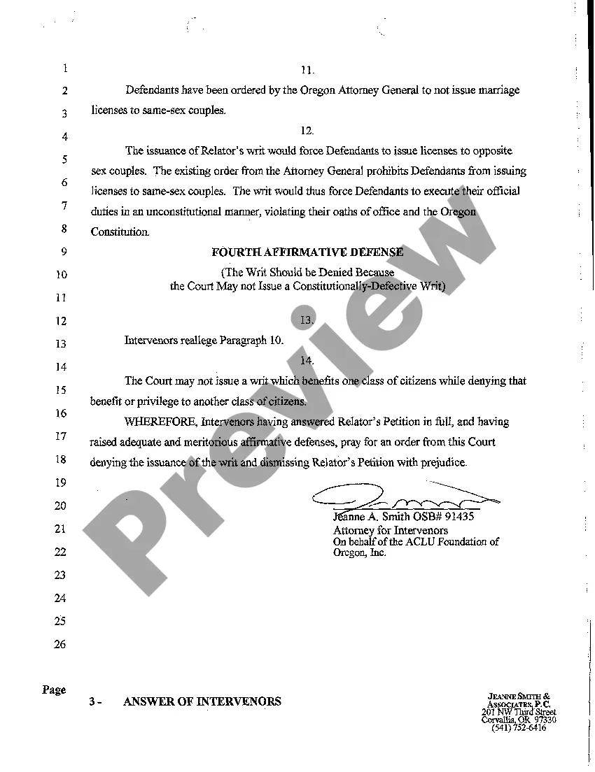 Preview A29 Intervener's Answer with Affirmative Defenses