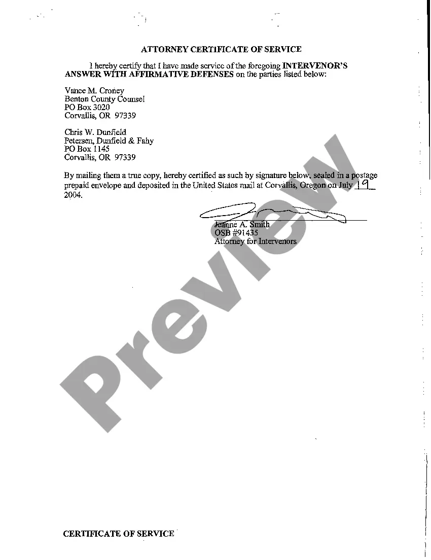 Preview A29 Intervener's Answer with Affirmative Defenses