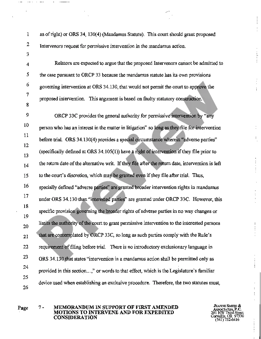 Get A23 Memorandum in Support of First Amended Motions to Intervene and For Expedited Consideration Preview A23 Memorandum in Support of First Amended Motions to Intervene and For Expedited Consideration