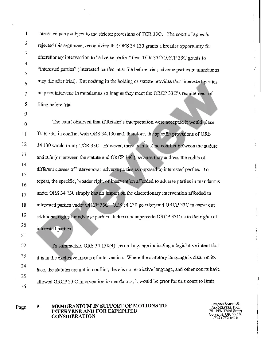 Get A19 Memorandum in Support of Motions to Intervene and for Expedited Consideration Preview A19 Memorandum in Support of Motions to Intervene and for Expedited Consideration