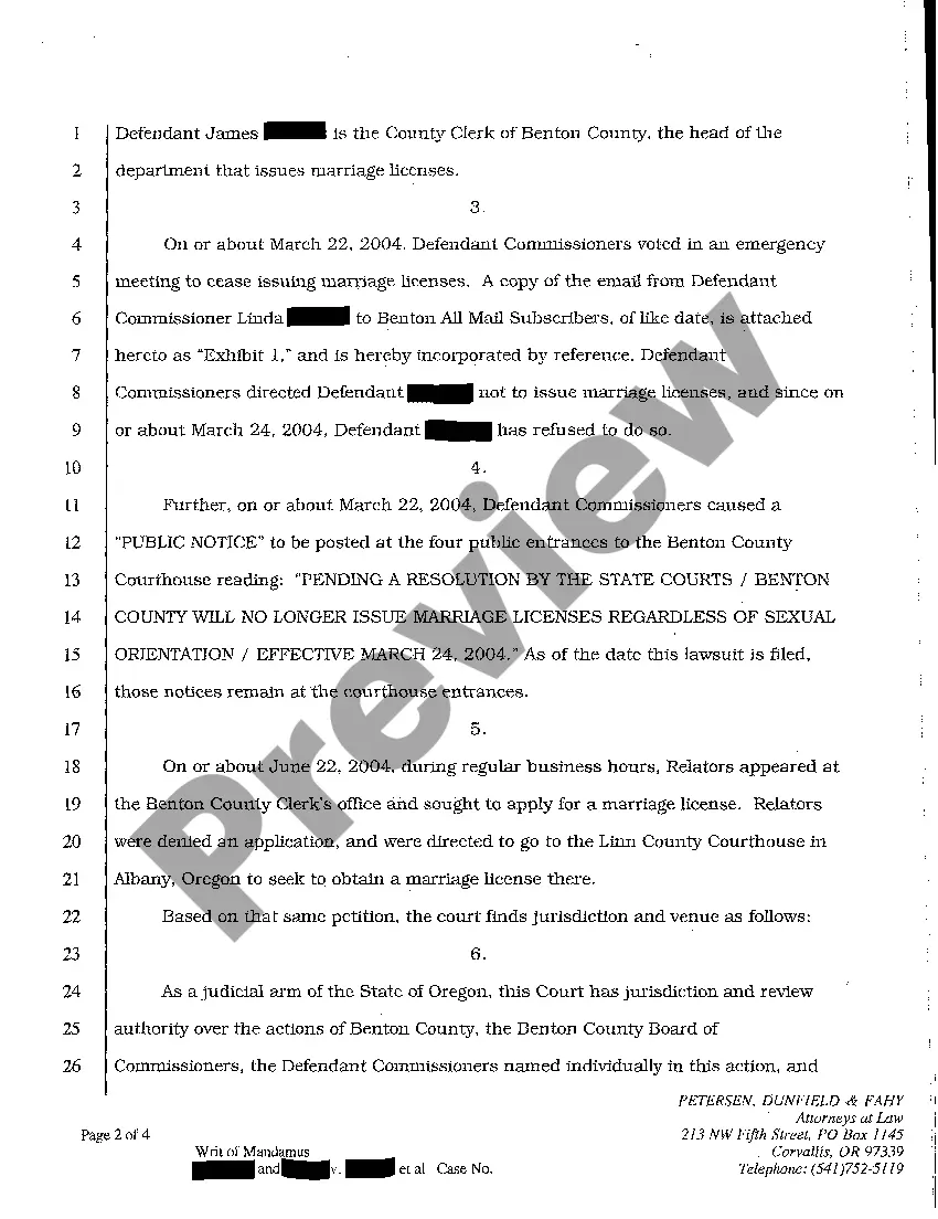 Preview A03 Writ of Mandamus