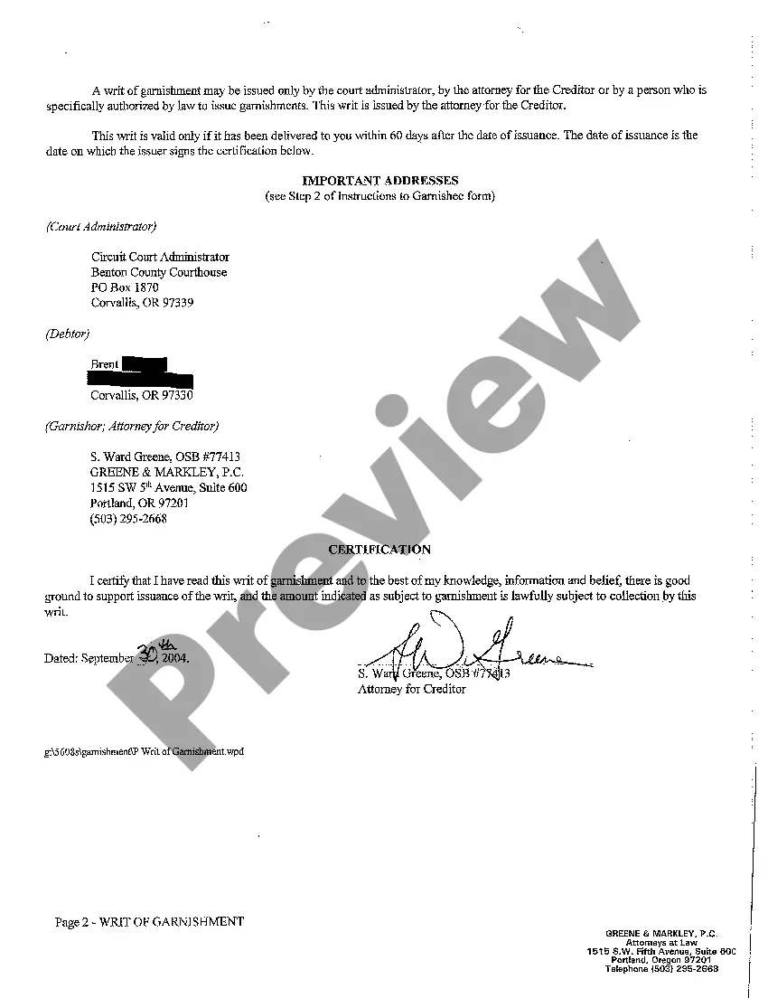 Get A02 Writ of Garnishment Preview A02 Writ of Garnishment
