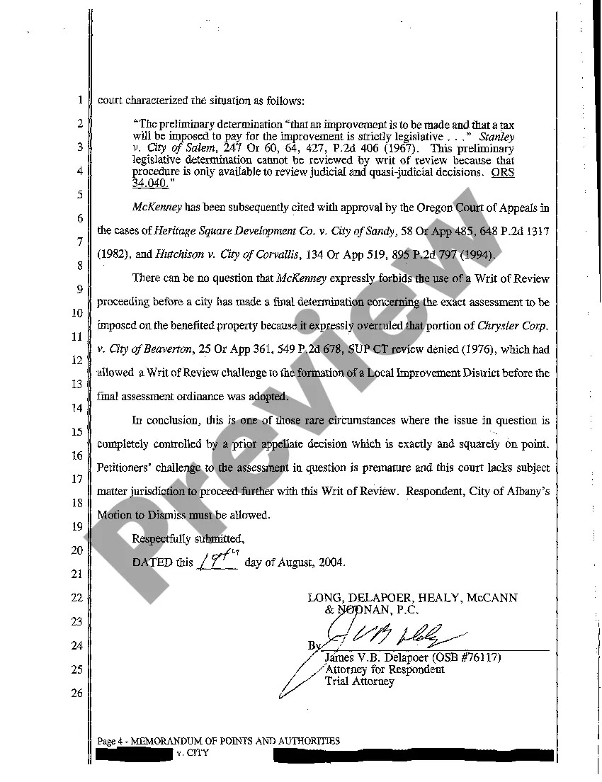 Get A04 Memorandum of Points and Authorities in Support of Respondent's Motion to Dismiss Preview A04 Memorandum of Points and Authorities in Support of Respondent's Motion to Dismiss