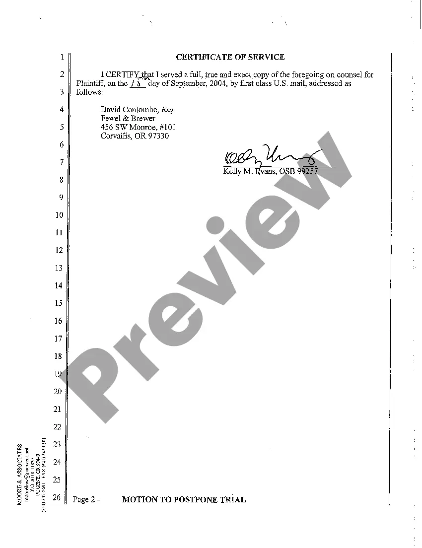 Get A06 Motion to Postpone Trial Preview A06 Motion to Postpone Trial