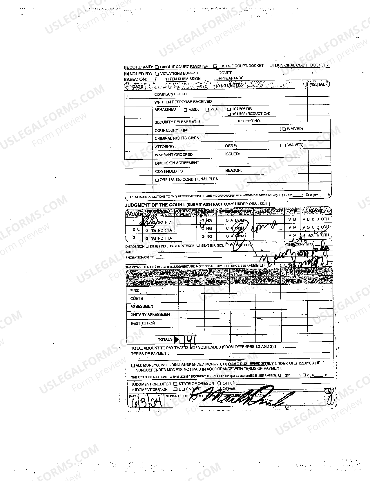 Oregon Notice of Appeal US Legal Forms