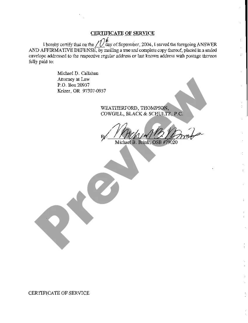 Get A04 Defendant's Answer and Affirmative Defense Preview A04 Defendant's Answer and Affirmative Defense