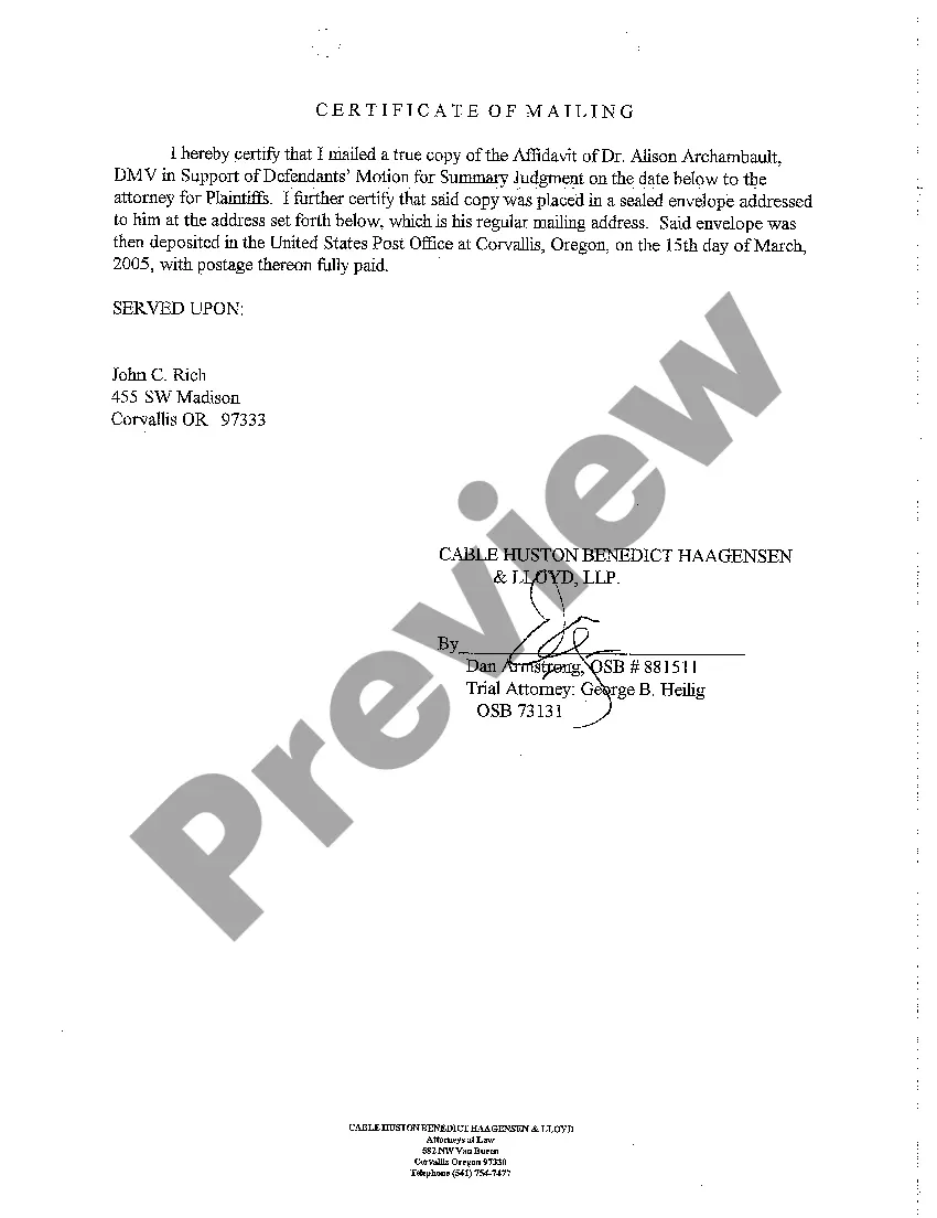 Preview A11 Affidavit of Veterinarian that Defendants Operate Their Bird Farm in Acceptable Fashion