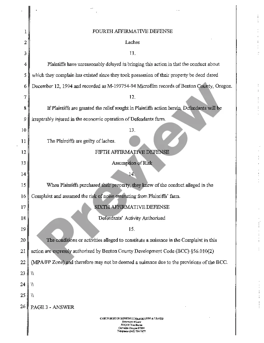 Get A02 Answer, Affirmative Defenses Counterclaim Preview A02 Answer, Affirmative Defenses Counterclaim