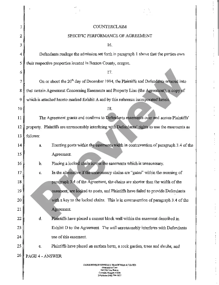 Get A02 Answer, Affirmative Defenses Counterclaim Preview A02 Answer, Affirmative Defenses Counterclaim