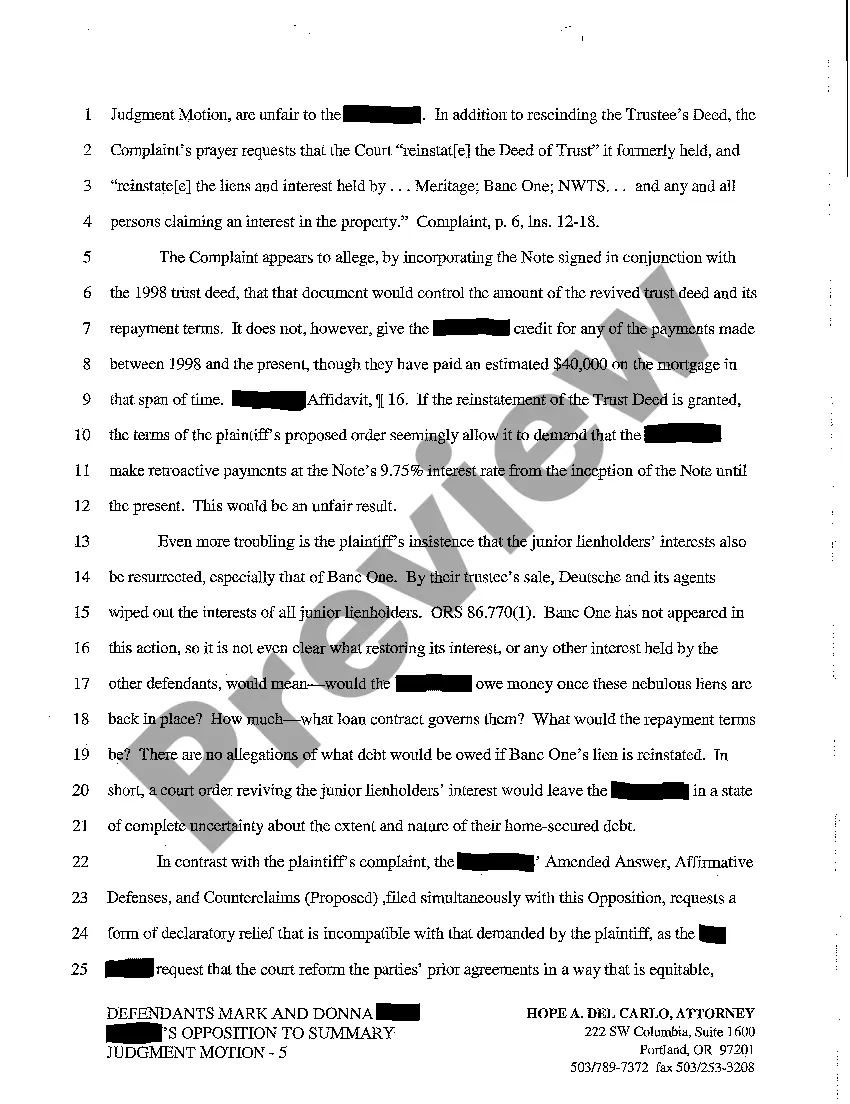 Get A14 Defendant's Opposition to Plaintiff's Summary Judgment Motion Preview A14 Defendant's Opposition to Plaintiff's Summary Judgment Motion