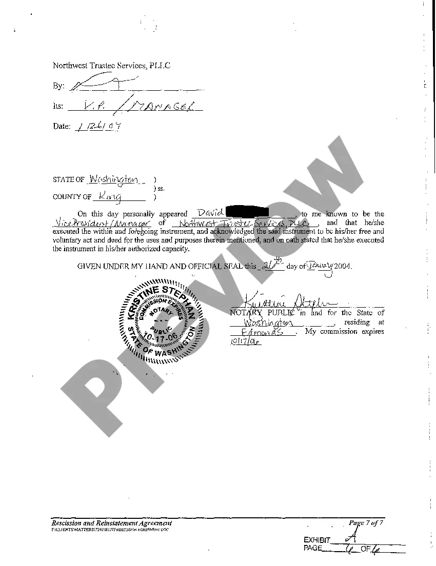 Preview A10 Rescission of Trustee's Deed and Reinstatement of Deed of Trust