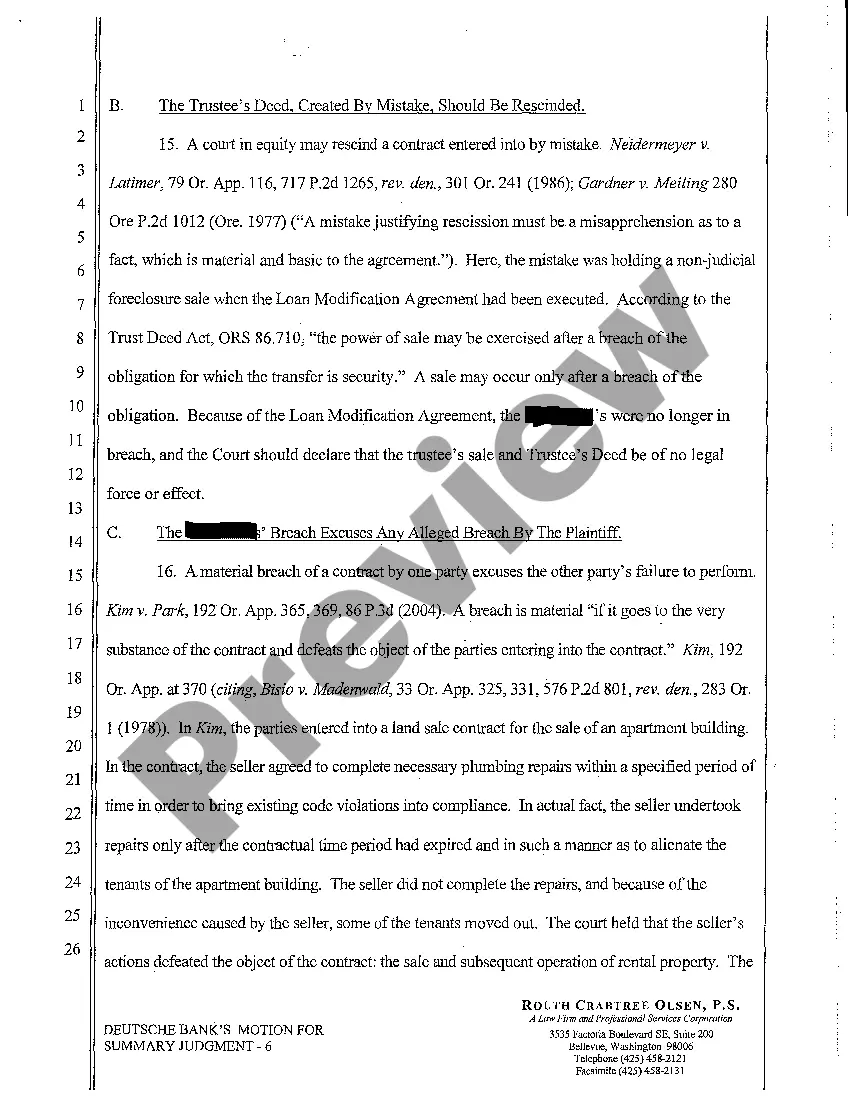 Preview A05 Plaintiff's Motion for Summary Judgment and Memorandum of Points and Authorities