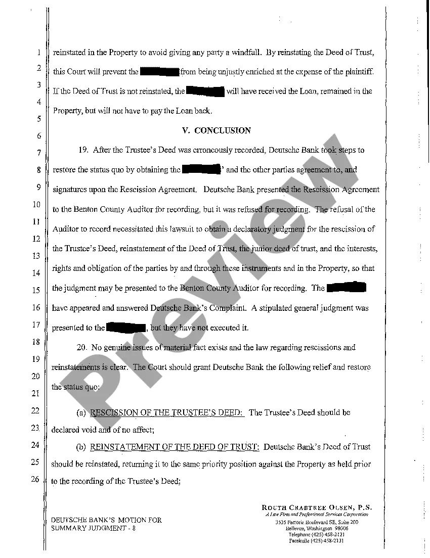 Preview A05 Plaintiff's Motion for Summary Judgment and Memorandum of Points and Authorities