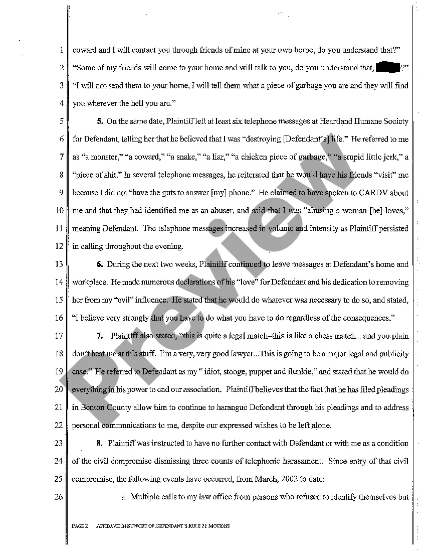 Get A07 Affidavit of Defendant's Attorney in Support of Motions Pursuant to ORCP 17 and 21 Preview A07 Affidavit of Defendant's Attorney in Support of Motions Pursuant to ORCP 17 and 21