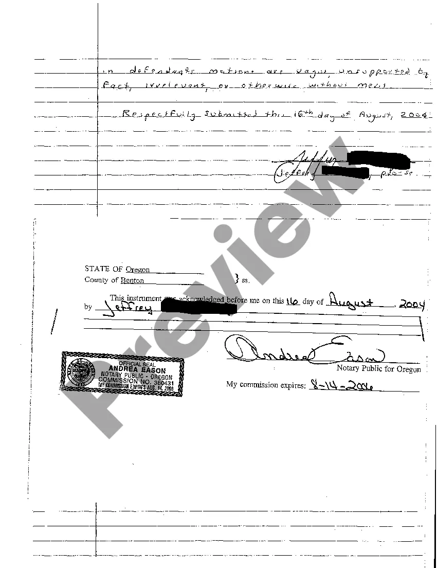 Get A05 Affidavit if Support of Plaintiff's Objections to Defendant's Motions Pursuant to ORCP 17 and 21 Preview A05 Affidavit if Support of Plaintiff's Objections to Defendant's Motions Pursuant to ORCP 17 and 21