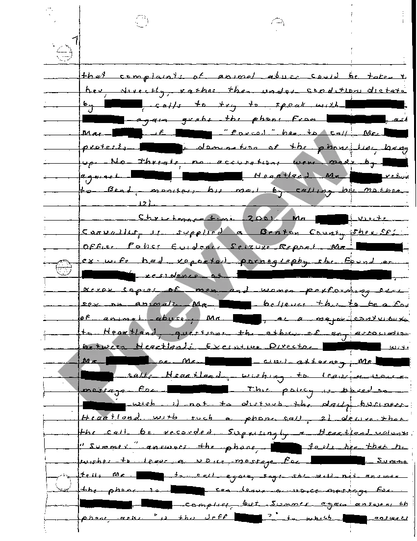 Preview A02 Handwritten Complaint for Breach of Contract, Conspiracy to Commit False Arrest, and Wrongful Endangerment