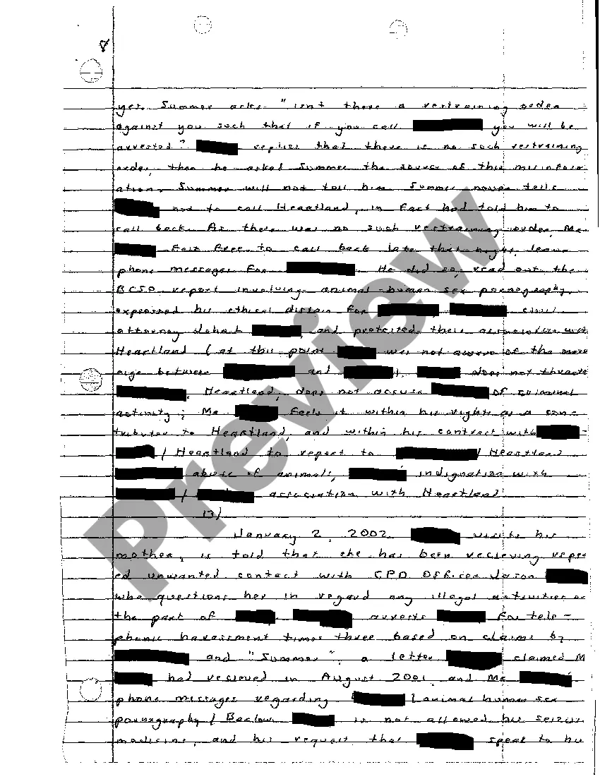 Preview A02 Handwritten Complaint for Breach of Contract, Conspiracy to Commit False Arrest, and Wrongful Endangerment