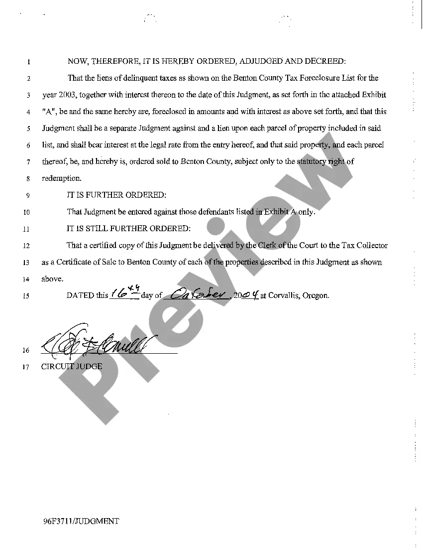 Preview A03 Judgment Establishing Foreclosure Liens on Disputed Property