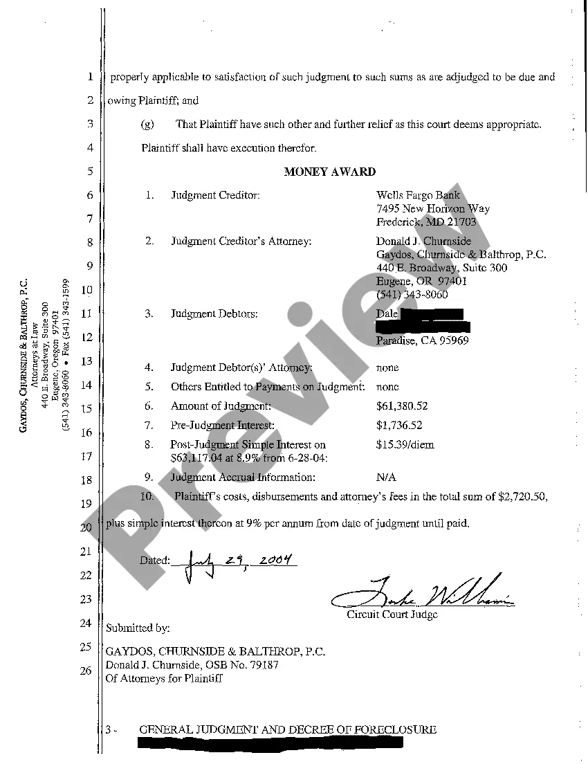 Preview A04 General Judgment and Decree of Foreclosure