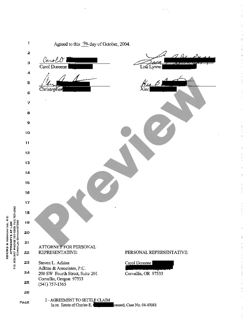 Get A08 Agreement of Spouse and Children for Apportionment of Personal Injury Claim Preview A08 Agreement of Spouse and Children for Apportionment of Personal Injury Claim